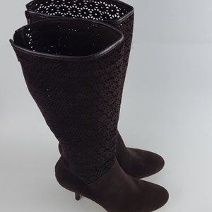 O by Oscar de la Renta Babette Brown Knee High Boot